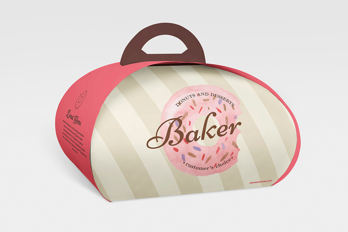 Cake Box Handles Mock-up, a Packaging Mockup by Denny's Mock-ups (Photo 2 of 4)