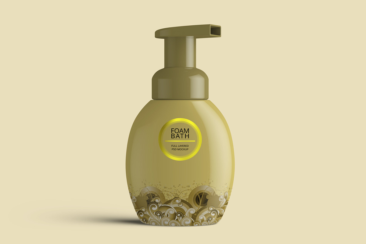 Foaming Soap Dispenser Bottle Mockup, a Cups & Container Mockup by Digitalphaser (Photo 4 of 8)