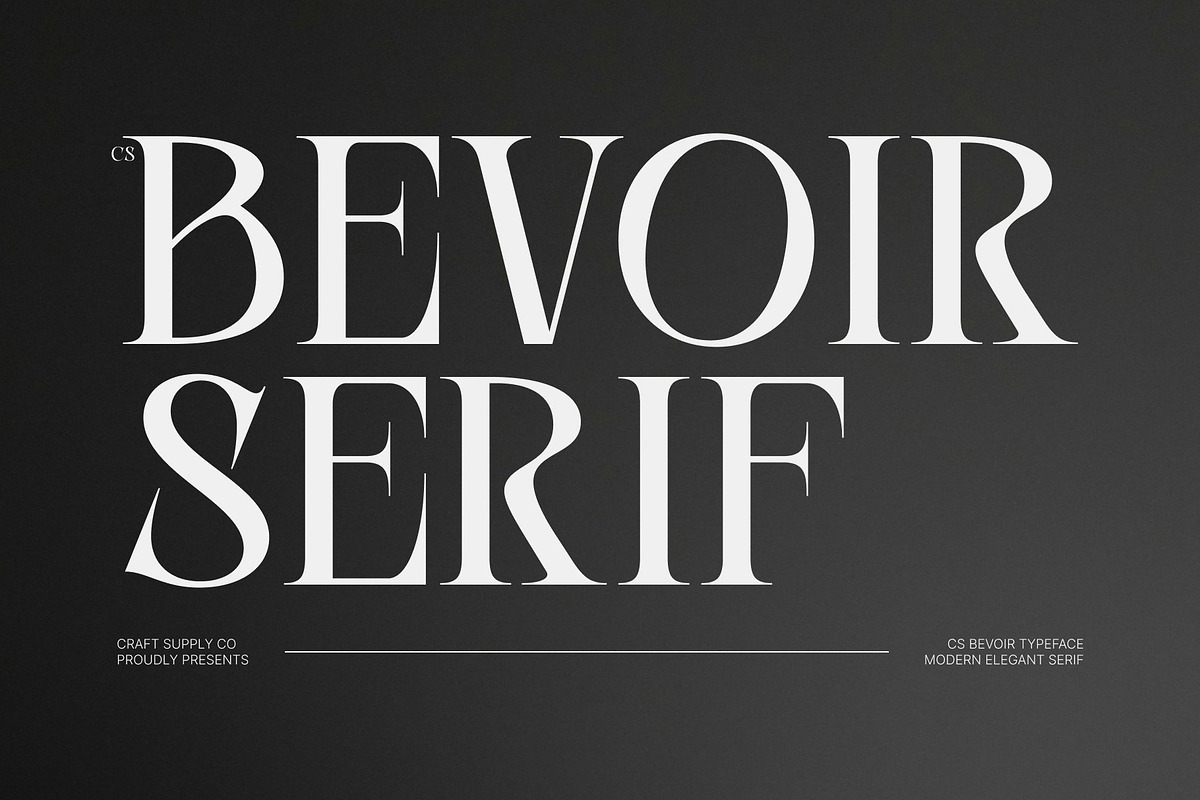 CS Bevoir – Modern Serif Font, a Serif Font by Craft Supply Co. (Photo 1 of 8)