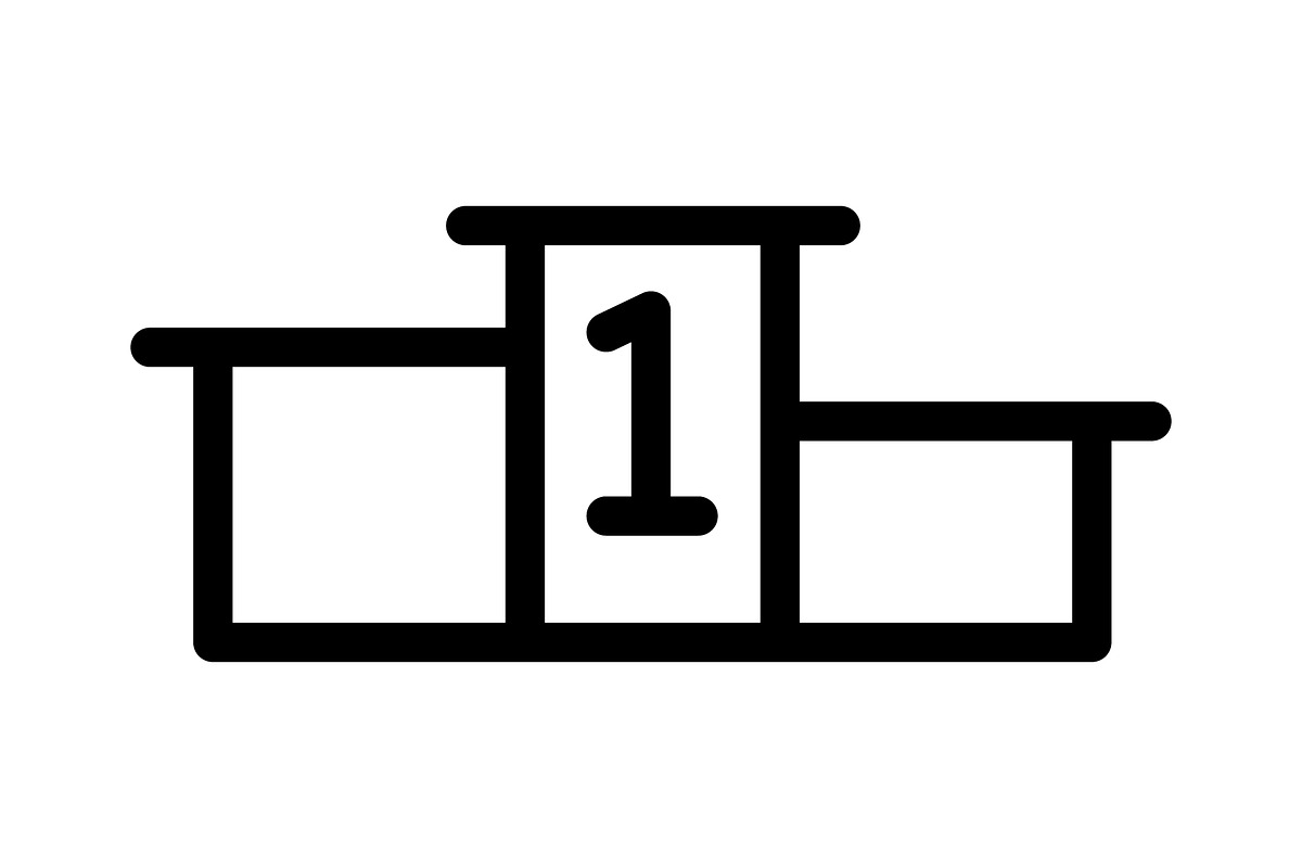 Podium icon, an Outline Icon by Sumberpangan