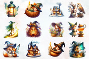Cozy Magic Fairy Forest Witch Clipar, an Illustration by RobertsArt (Thumbnail 6 of 7)