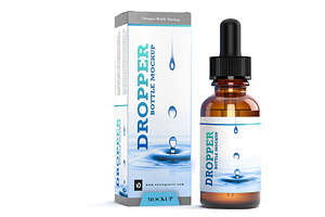 Dropper Bottle & Box Mockups