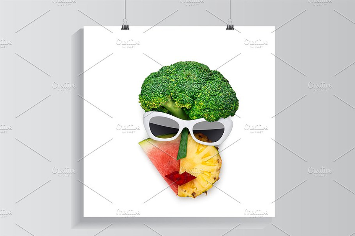 Tasty art featuring fruits, face, and sunglasses, a Food & Drink Photo by © Fisher Photostudio (Photo 4 of 13)