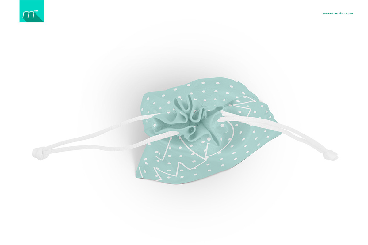 Drawstring Pouch Mock-up, a Product Mockup by BlackMocca (Photo 3 of 6)
