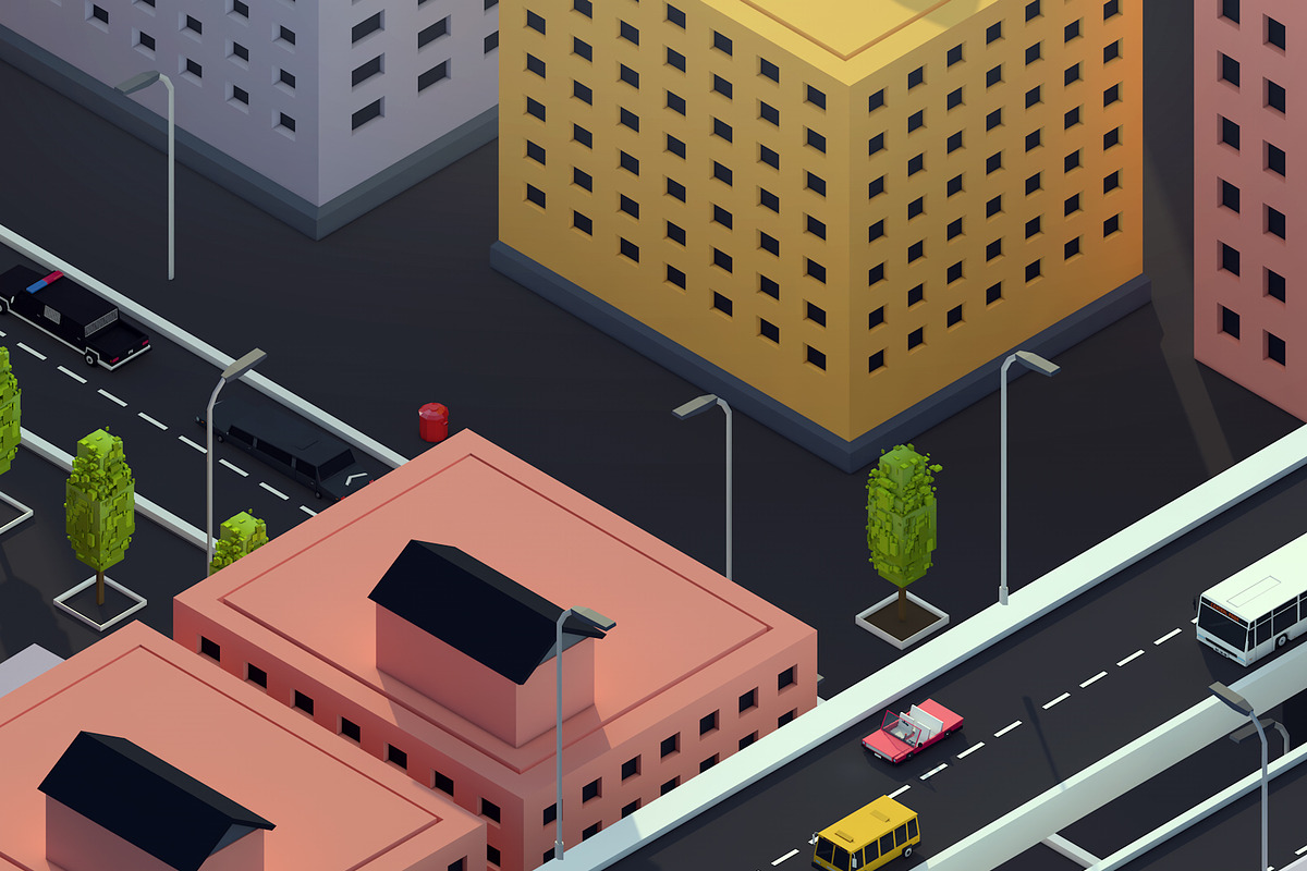 Low Poly City Cars Asset Pack 2, a Cars & Vehicle 3D Model by Anton Moek (Photo 5 of 6)