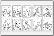 Reptiles & Amphibians Coloring Pages, an Animal Illustration by Lamia Emad (Thumbnail 3 of 5)
