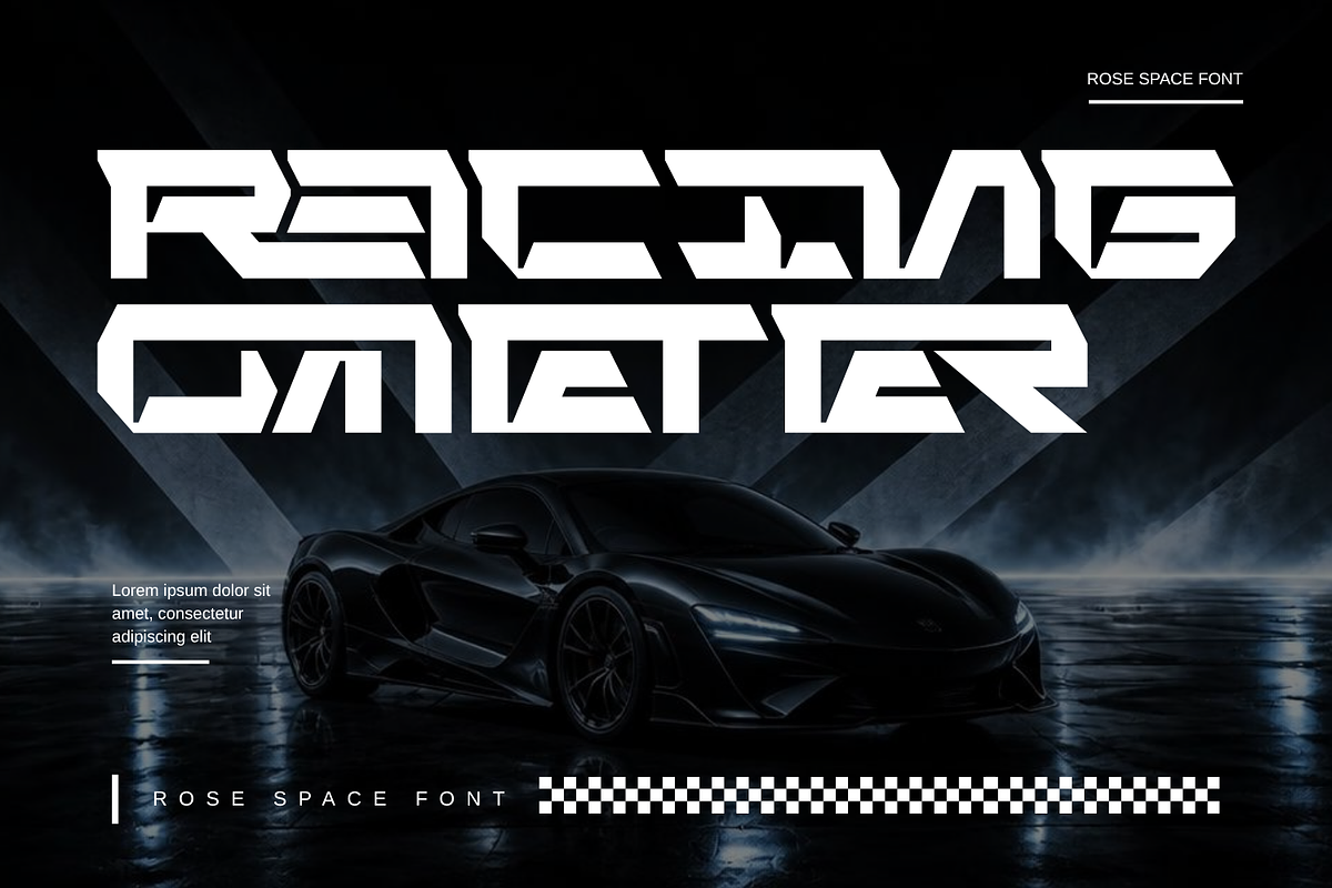Rose Space - Futuristic Font, a Sans Serif Font by 177Studio (Photo 2 of 8)
