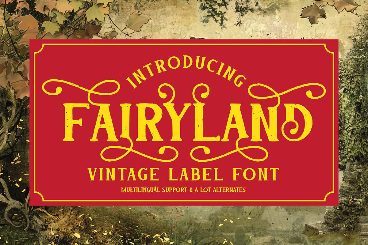 Fairyland Label Font, a Symbol Font by Vozzy Vintage Fonts (Photo 2 of 12)