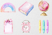 Cute Girly Back to School Clipart Bu, an Illustration by DreamCafeArt (Thumbnail 2 of 7)