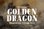 Golden Dragon - Hand-drawn Serif, a Serif Font by HipFonts (Thumbnail 1 of 10)