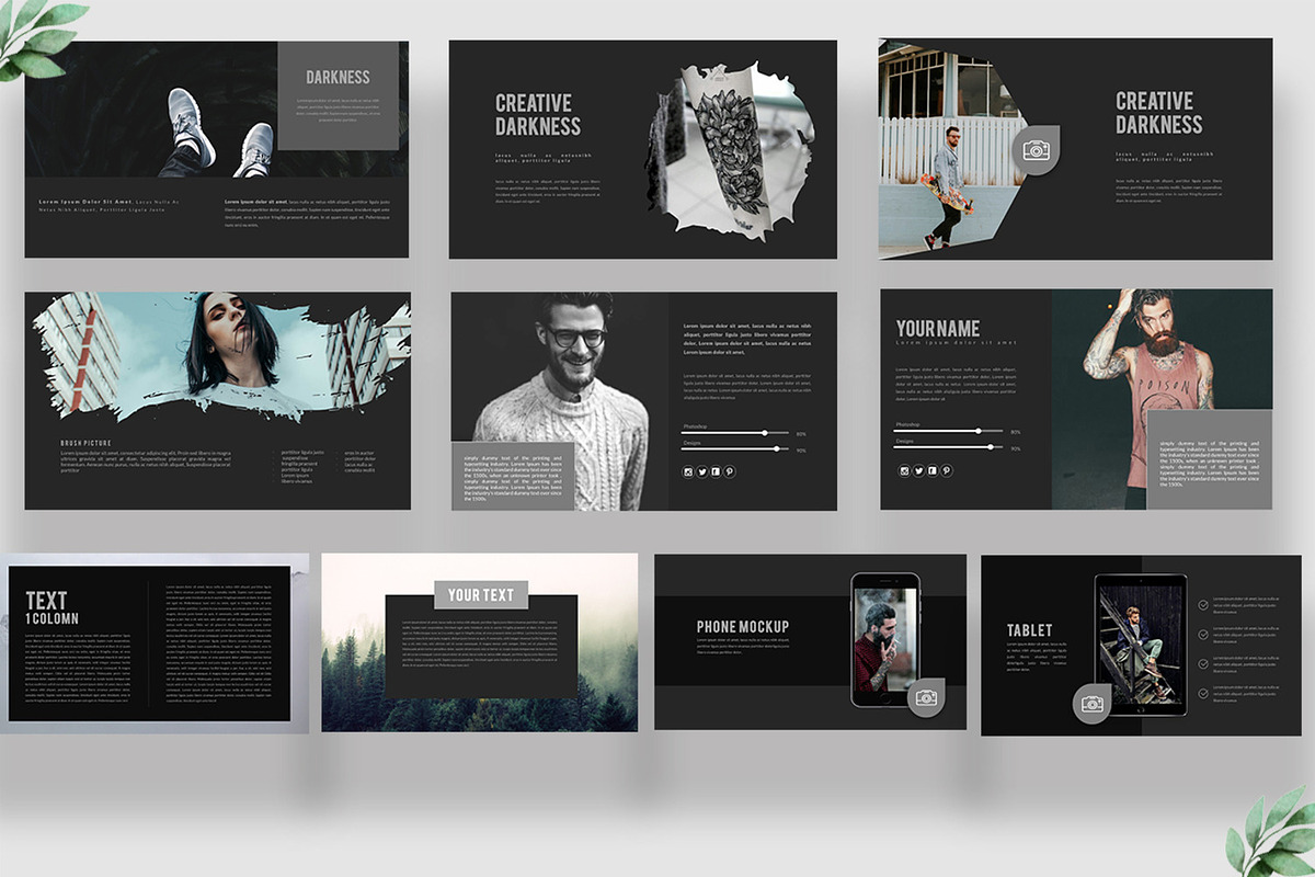 Darkness Powerpoint Template, a Presentation Template by Infinity Vector Studio (Photo 5 of 5)