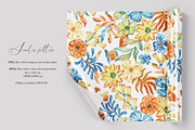 Colorful Flowers Seamless Pattern, a Pattern Graphic by SirenaArt (Thumbnail 3 of 15)