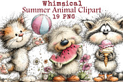 Whimsical Summer Animal Clipart, an Illustration by Libby Wishes (Thumbnail 1 of 6)