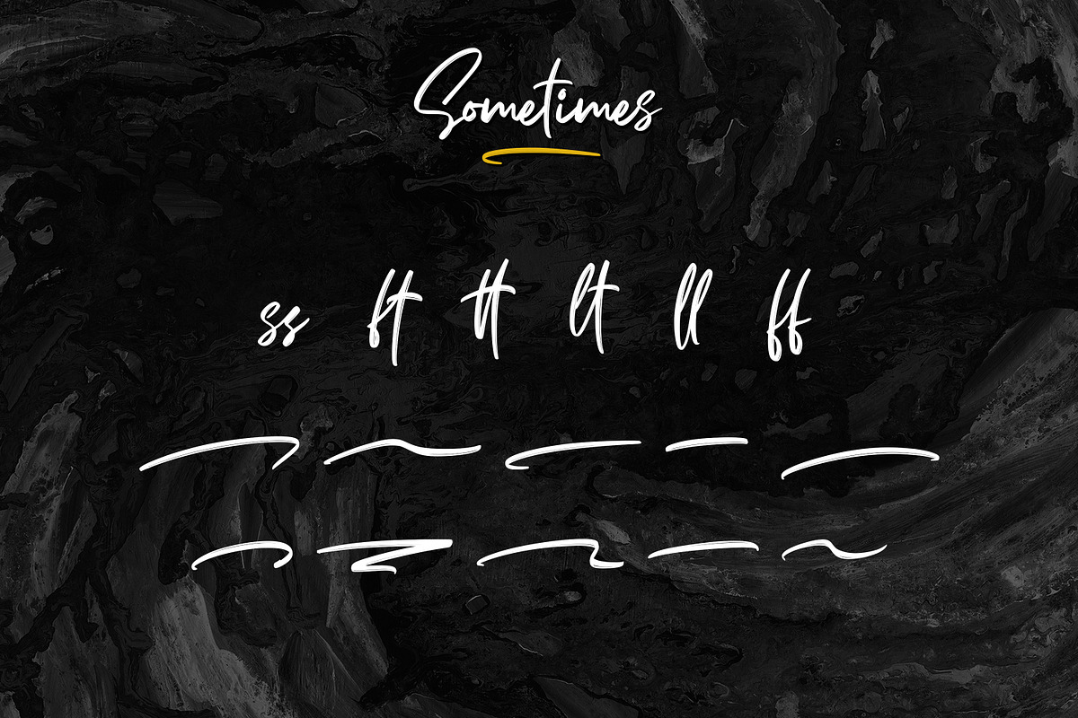 Sometimes - Fancy Signature font, a Script Font by Almarkhatype (Photo 11 of 13)