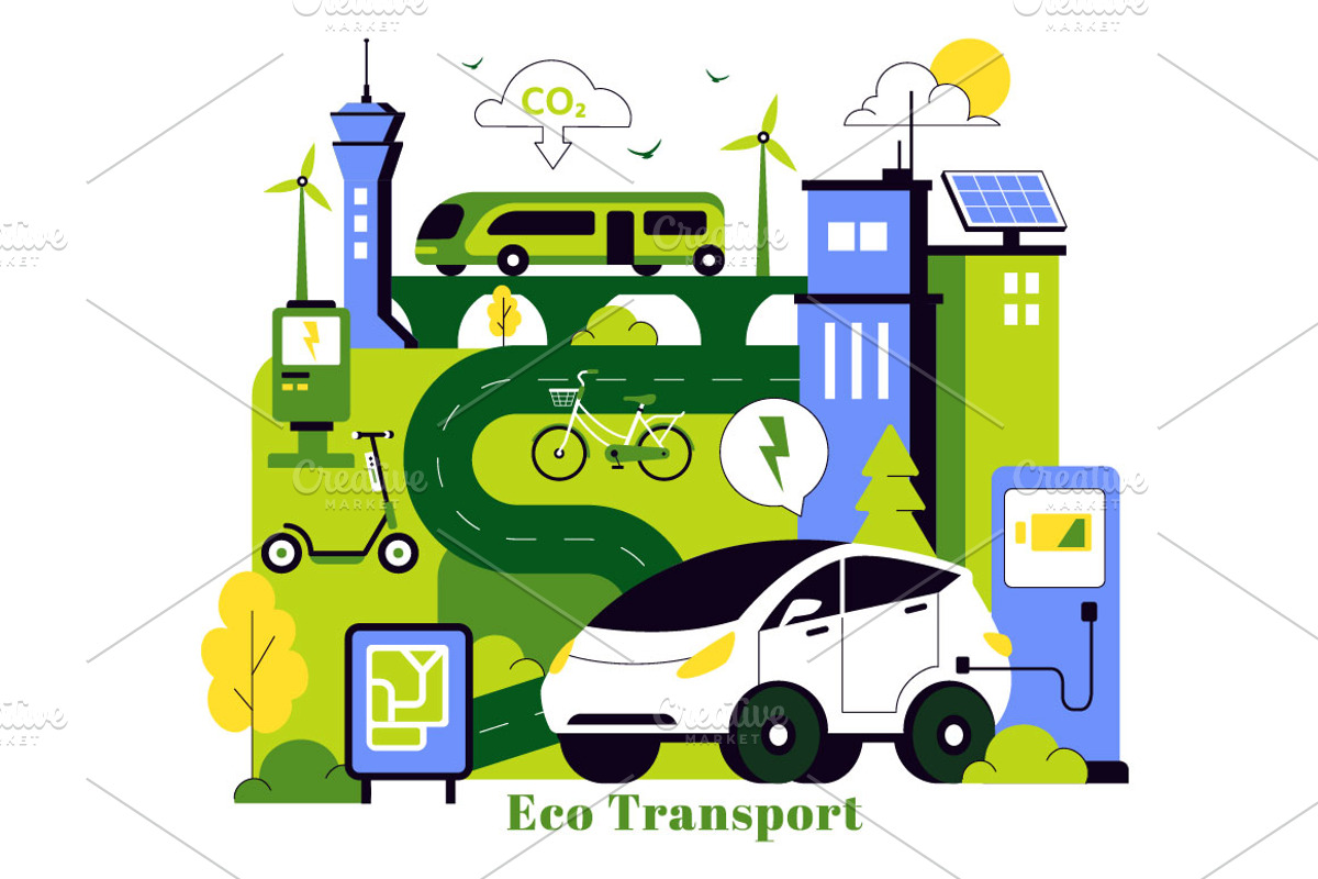 10 Eco Friendly Transportation, a Technology Illustration by denayunebgt (Photo 4 of 4)