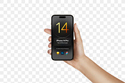 Hand Mockups iPhone 14 Pro & normal, an iPhone Mockup by Pierre Borodin (Thumbnail 7 of 10)