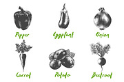 Set of 42 healthy food objects, a Decorative Illustration by Akimo Mia (Thumbnail 3 of 9)