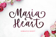Maria Heart - Romantic Script, a Script Font by Bale Type (Thumbnail 1 of 9)