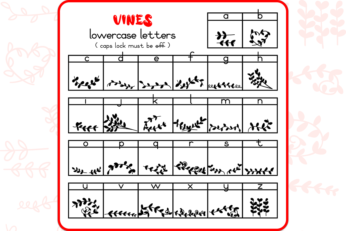Vine Doodles - Dingbats Font, a Symbol Font by WADLEN (Photo 3 of 7)