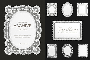 Doily Lace and Paper Vintage Frames, an Object Graphic by Make Stories Studio