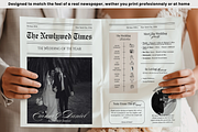 Wedding Newspaper Template, an Invitation Template by PixelBloomClub (Thumbnail 4 of 6)