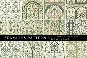 12 Gilded Vinework Seamless Patterns, a Pattern Graphic by Inknfolly