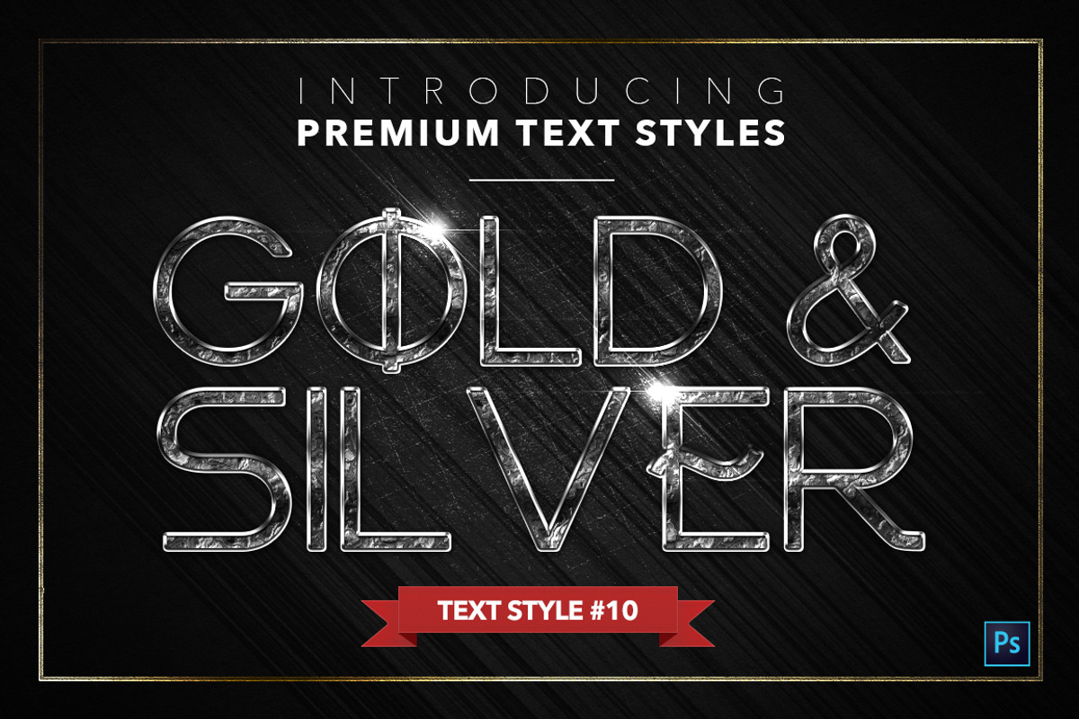 Gold & Silver #5 - 15 Text Styles, a Layer Style Add-On by Jonas Stensgaard (Photo 11 of 18)