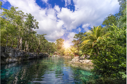 Mexico tourism destination, Cenote, a Nature Photo by Web Engine Design