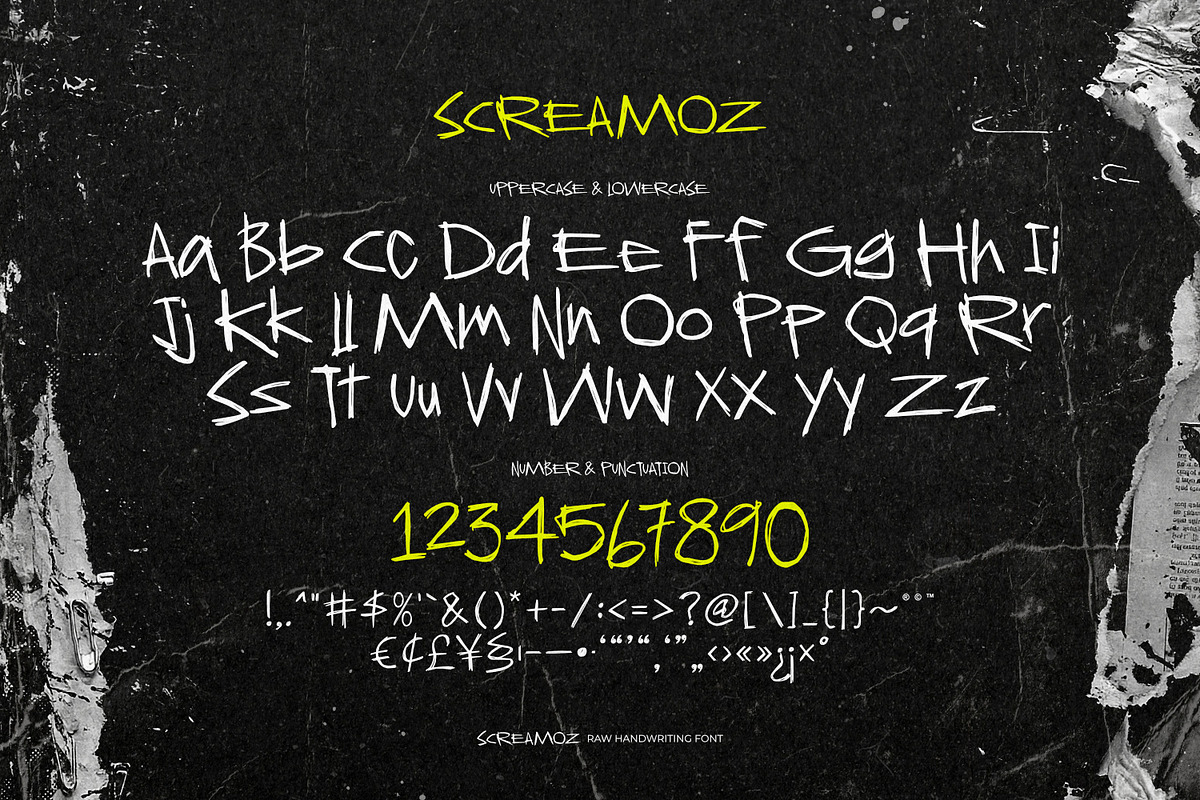 Screamoz - Raw Handwriting Font, a Handwritten Font by ikiiko (Photo 6 of 7)