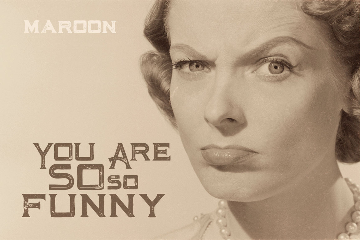 Maroon - Vintage Style Font preview 3