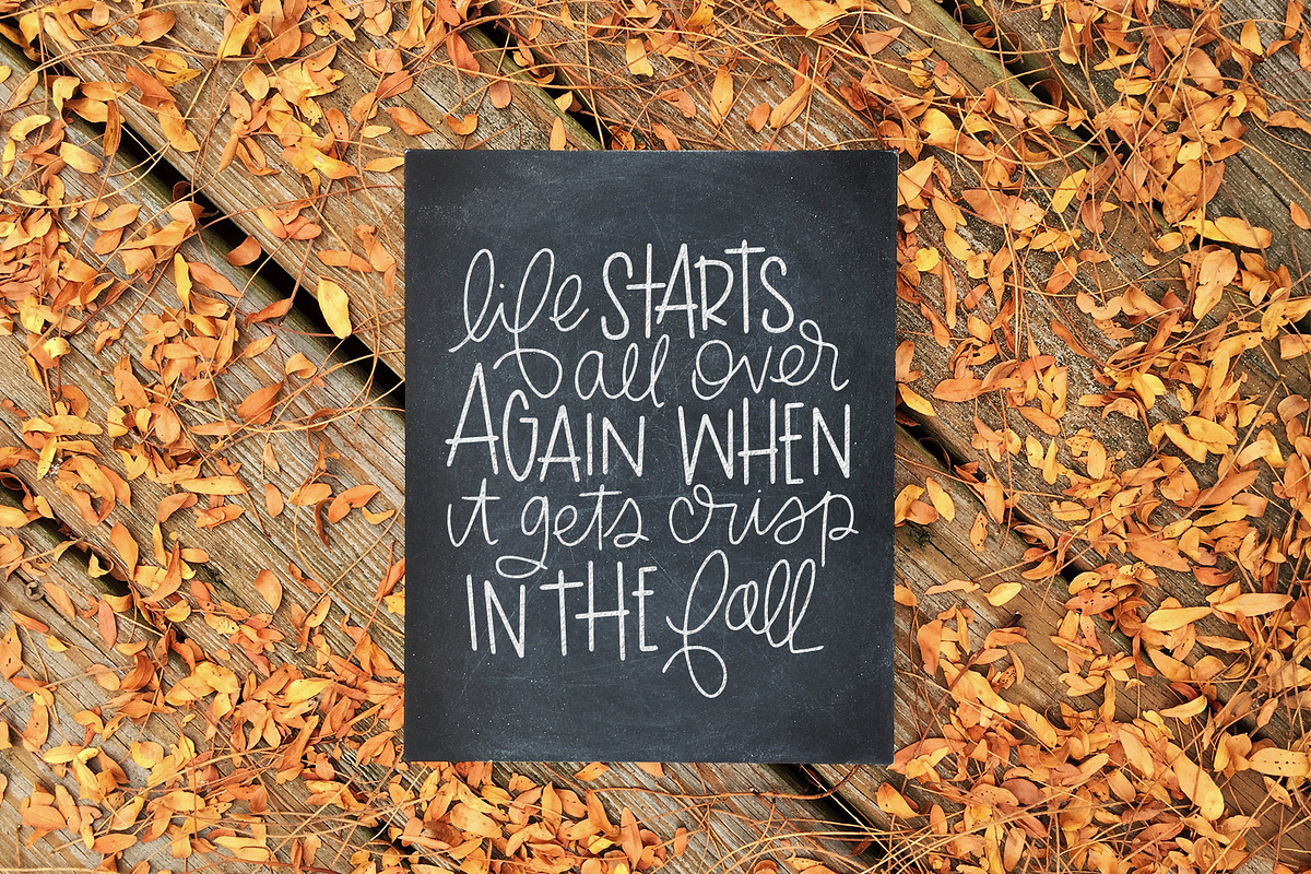 Fall Phrases Font preview 8