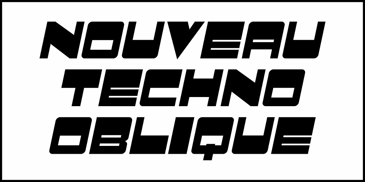 Nouveau Techno JNL, a Font by Jeff Levine Fonts (Photo 4 of 5)