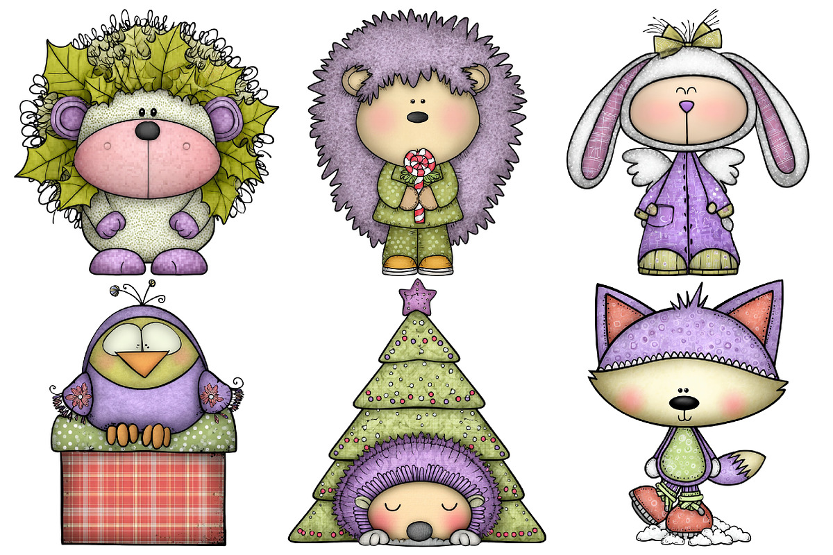 Whimsical Christmas Animal Clipart, an Illustration by Pixels.Craft (Photo 5 of 5)