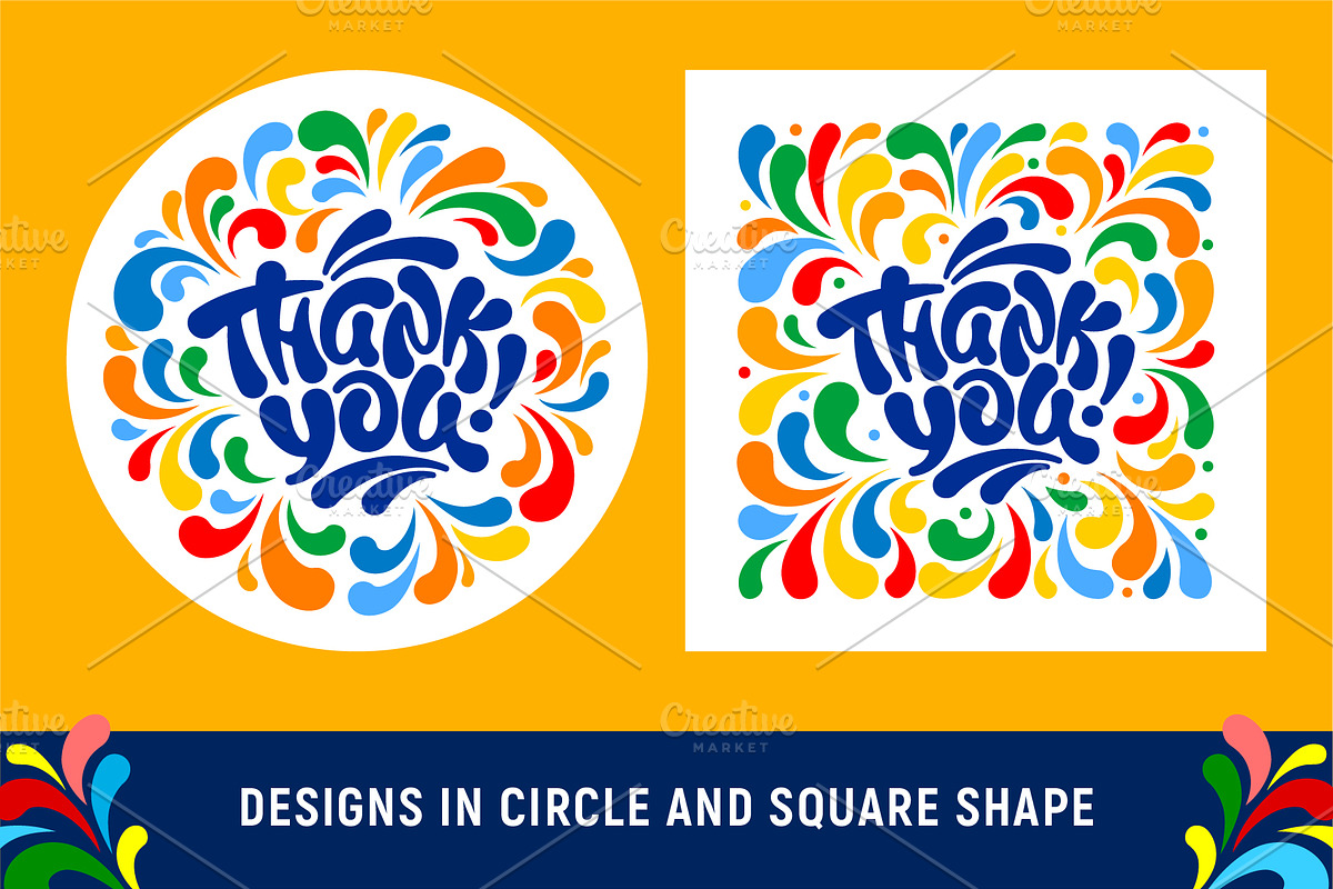 Thank you designs set, a Decorative Illustration by Vector beauty (Photo 6 of 8)