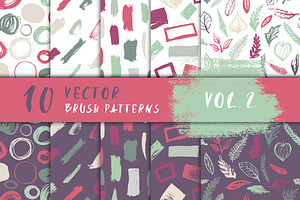 10 Vector Brush Patterns Vol. 2