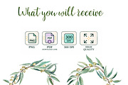 Olive Watercolor Clipart PNG, a Decorative Illustration by PatternPalette (Thumbnail 7 of 8)