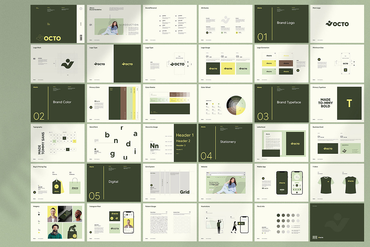 OCTO · Brand Guidelines | CANVA, a Brochure Template by KreateTribe (Photo 9 of 14)