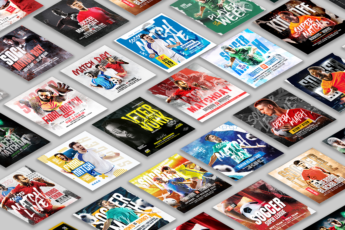 40 Soccer Flyer Template Bundle, a Flyer Template by NanoAgency (Photo 2 of 2)