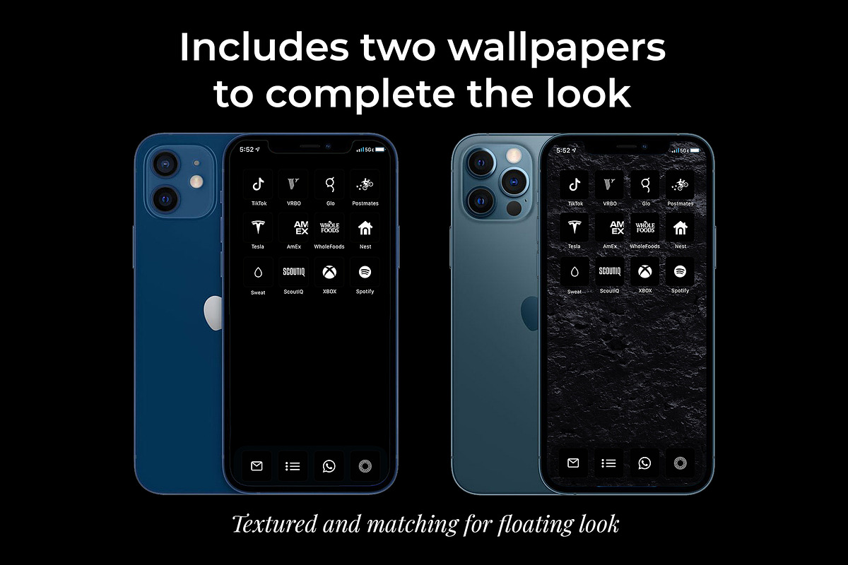 300 Black Minimal iOS 14 Icon Pack, an Icon by A Good Design Studio (Photo 3 of 5)