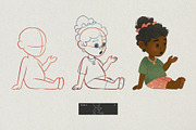 Character Design Kids. Stamp Brushes, a Brush Add-On by Maria Summer (Thumbnail 2 of 10)