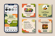 Healthy Food Social Media Template, a Social Media Template by MightyDesign (Thumbnail 2 of 8)