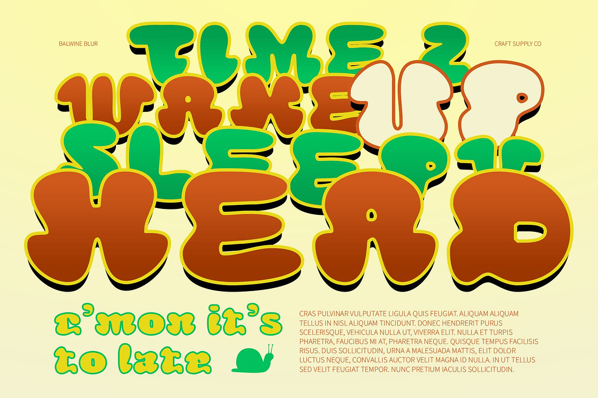 Balwine Blur, a Sans Serif Font by Craft Supply Co. (Photo 2 of 8)