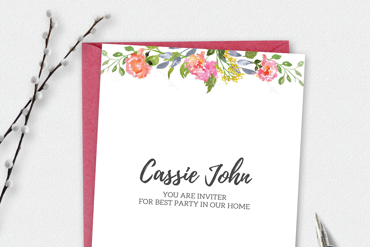 Christmas Party Invitation And Greet, an Invitation Template by graphicforest (Photo 2 of 2)