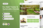Greenco - Eco Habit Tracker Landing, an App Template by trabaskriya (Thumbnail 1 of 5)
