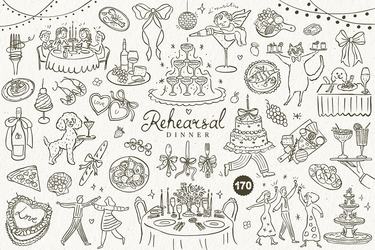 Whimsical Wedding SVG Clipart Bundle, an Object Illustration by Ayya Studio (Photo 9 of 22)