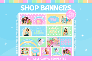 Shop Banner Templates - Colorful, a Shopify Template by SunshineStudioBoutique