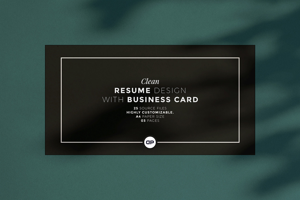 Clean Resume with Business Card, a Resume Template by AyshaCanvas (Photo 2 of 7)