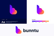 Bunntu - B letter modern logo, a Branding & Logo Template by Logodesignpond (Thumbnail 1 of 4)