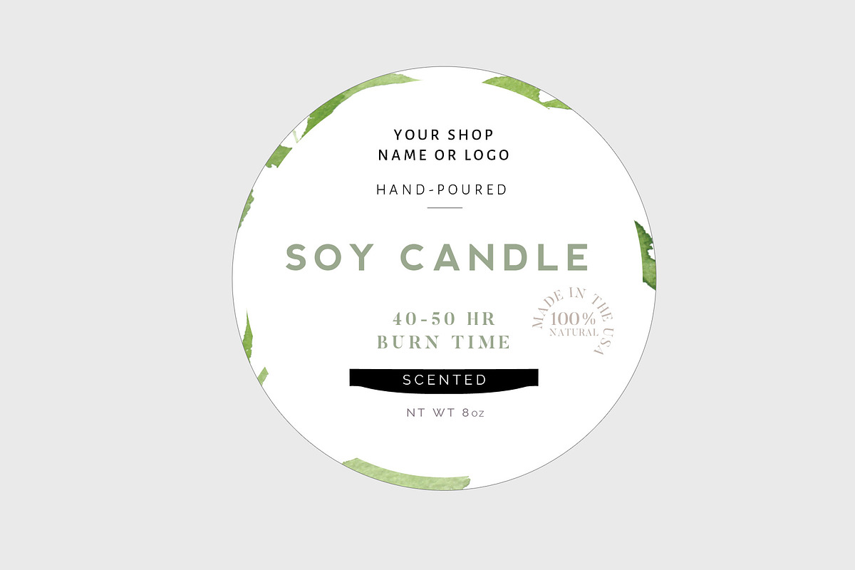 3 Candle Label Templates, a Stationery Template by Marham Labeling Co (Photo 4 of 5)