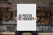 8 Poster Mockups, a Product Mockup by Gabor Monori (Thumbnail 8 of 8)